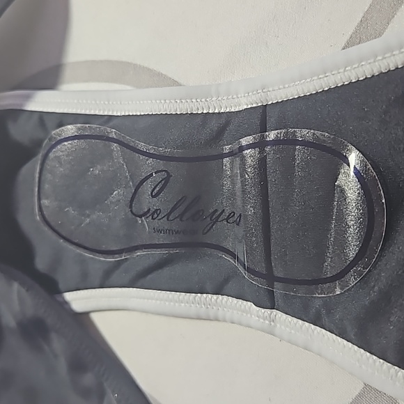 Colloyes SwimwearAdjustable Bandeau Bikini Set Splicing Color Two Piece Bathing - Picture 4 of 6